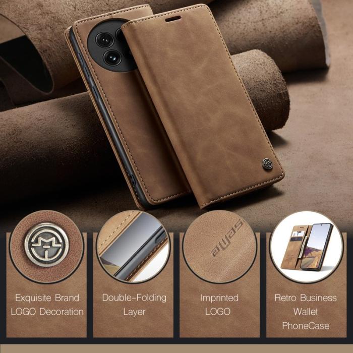 Caseme - CASEME 013 Plånboksfodral för OnePlus 13 KonstLäder - Brun