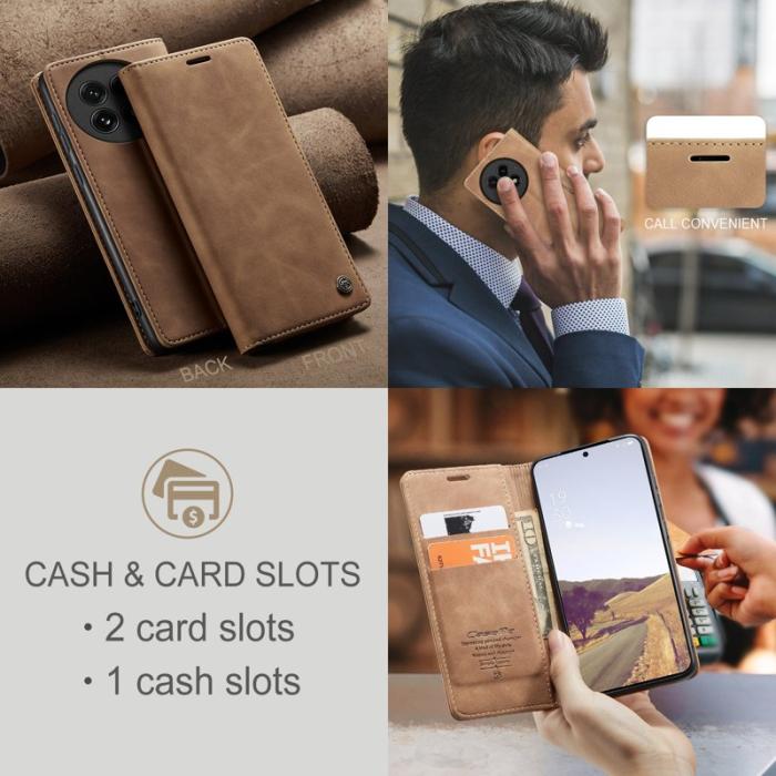 Caseme - CASEME 013 Plånboksfodral för OnePlus 13 KonstLäder - Brun