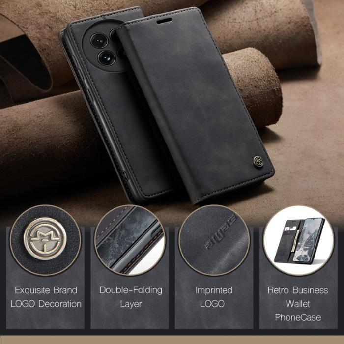 Caseme - CASEME 013 Plånboksfodral för OnePlus 13 KonstLäder - Svart