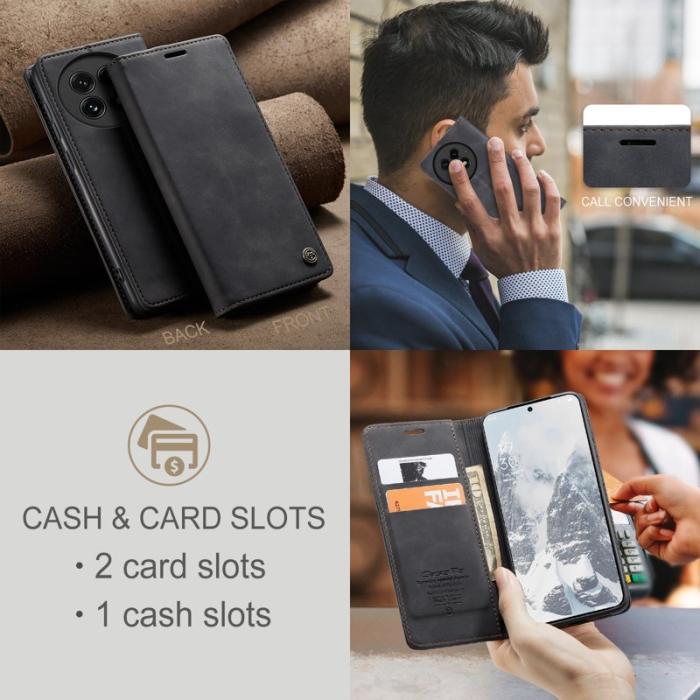 Caseme - CASEME 013 Plånboksfodral för OnePlus 13 KonstLäder - Svart