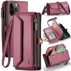 Caseme - CASEME Pl&aring;nboksfodral Konstl&auml;der f&ouml;r iPhone 12 Pro Max - Vinr&ouml;d