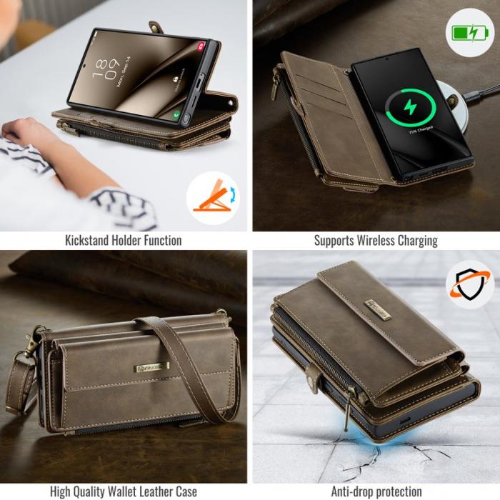 Caseme - CASEME C39 Mobilskal till Samsung Galaxy S25 Ultra RFID-Skydd Brun
