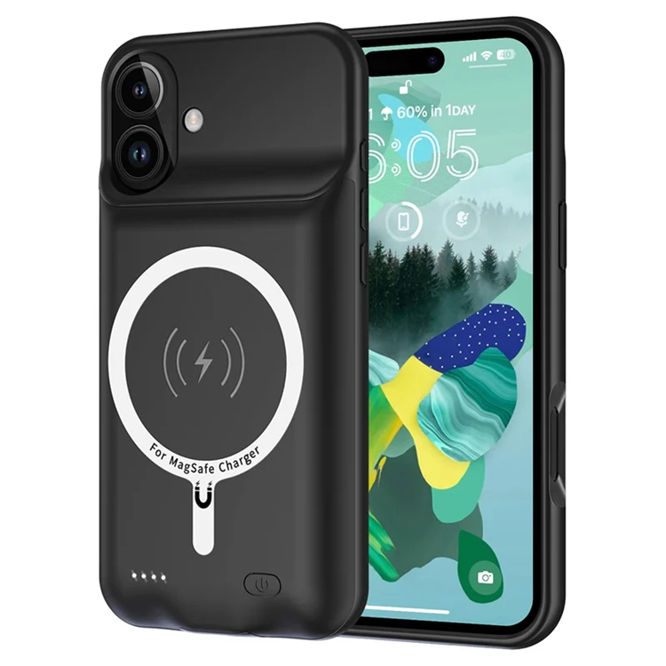 iPhone 16 Batteriskal Magsafe 7000mAh A19 - Svart | 2353 | AlltMobil