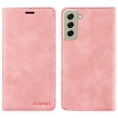 BETOPNICE - BETOPNICE 003 Samsung Galaxy S21 FE 5G Pl&aring;nboksfodral Konstl&auml;der - Rosa