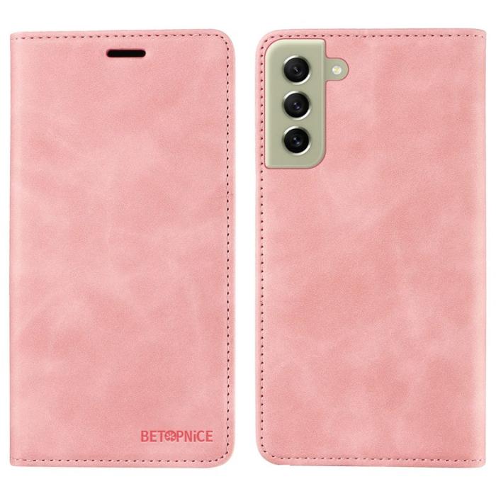 BETOPNICE - BETOPNICE 003 Samsung Galaxy S21 FE 5G Plånboksfodral Konstläder - Rosa