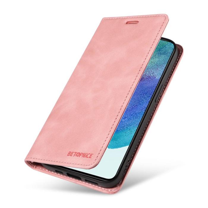 BETOPNICE - BETOPNICE 003 Samsung Galaxy S21 FE 5G Plånboksfodral Konstläder - Rosa