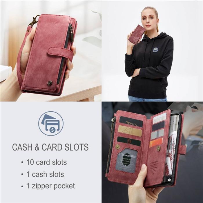 Caseme - CASEME Galaxy A53 5G Plånboksfodral C30 Zipper - Röd