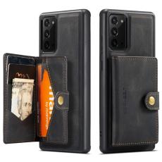 JEEHOOD - JEEHOOD Galaxy Note20 Pl&aring;nboksfodral Detachable Konstl&auml;der TPU Svart