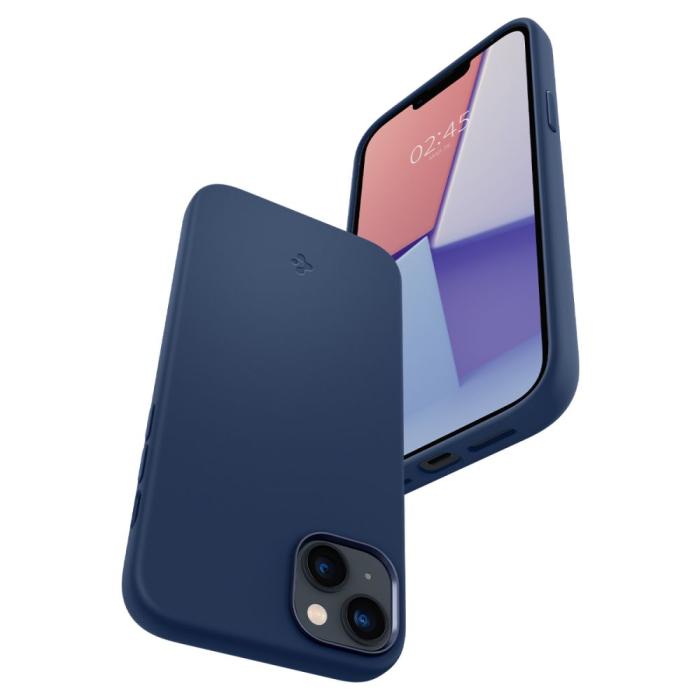 Spigen - Spigen iPhone 14 Plus Magsafe Skal Silikon Fit - Marinblå