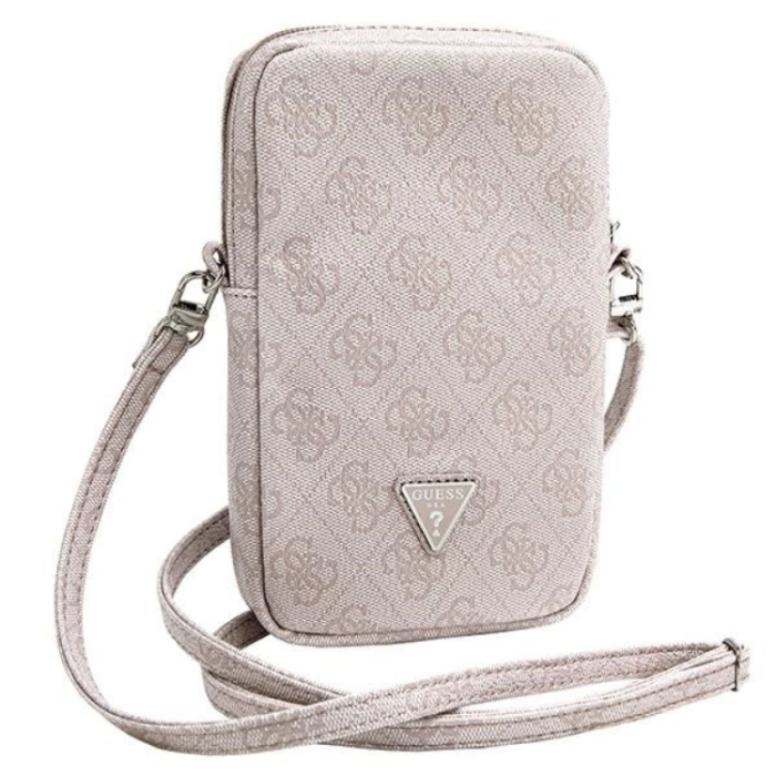 Guess - Guess Mobilväska Zip 4G Triangle - Rosa
