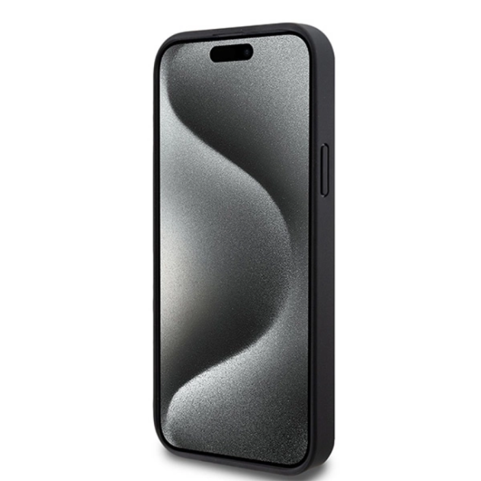 DKNY - DKNY iPhone 15/14/13 Mobilskal Magsafe Läder Pattern Metal Logo