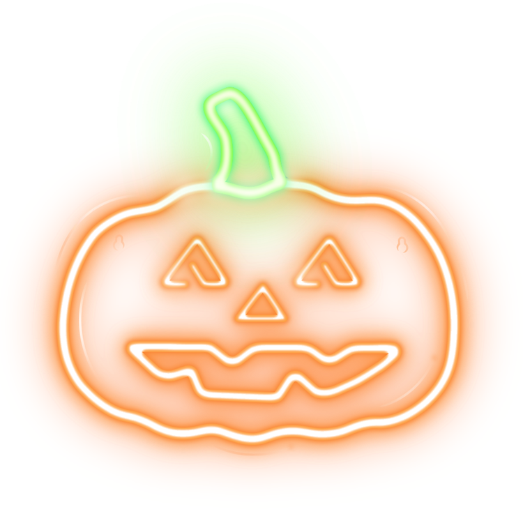 Neolia LED Neon PLEXI PUMPKIN MED STAM NNE13 - Orange/Grön | 264 | AlltMobil