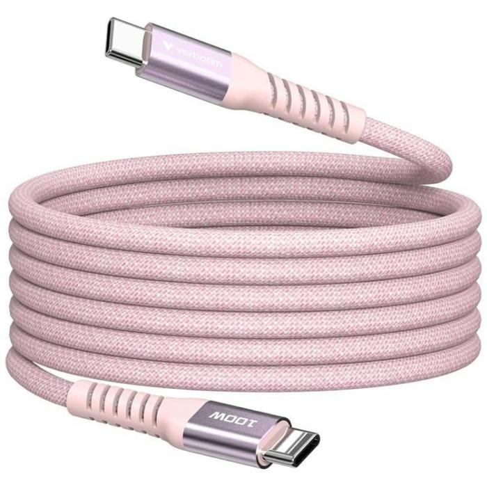 Verbatim - Verbatim USB-C till USB-C 100W Kabel 1.2m Sync & Charge 31857 - Rosa