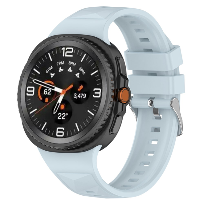A-One Brand - Galaxy Watch 8/8 Classic (40/44/46mm) Armband Textured - Baby Blå
