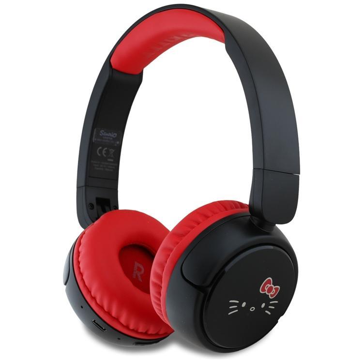 Hello Kitty On-Ear Hörlurar Trådlösa Bluetooth Face Logo - Röd | 505771 | AlltMobil