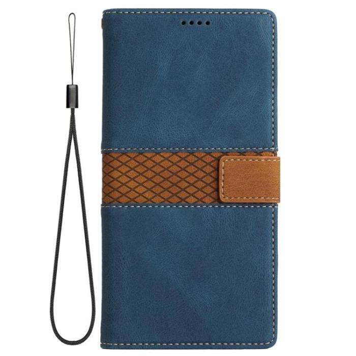 UTGATT1 - iPhone 7/8 Plus Plånbokfodral Grid PU-Läder - Blå