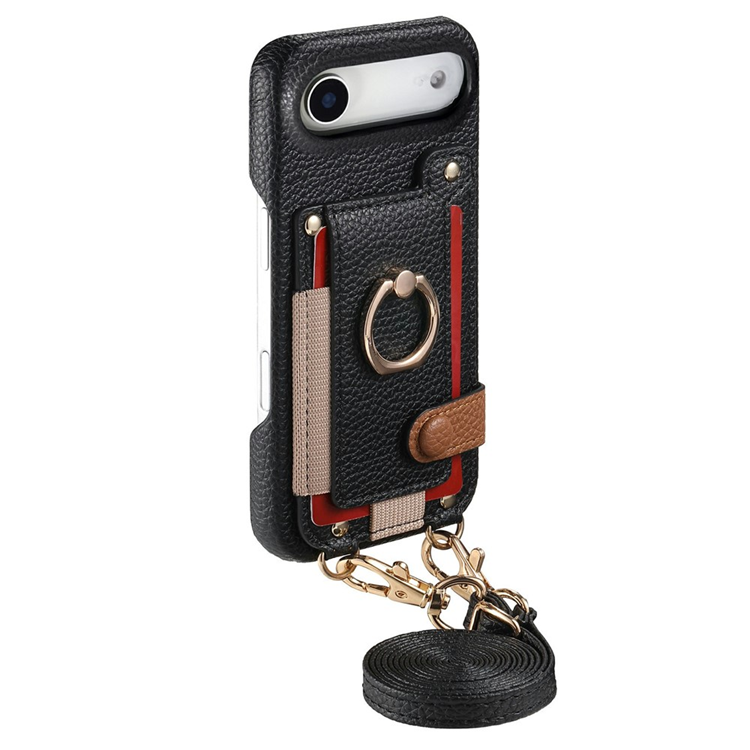 iPhone Air Mobilskal med Korthållare Ring Kickstand (Svart) | 2353 | AlltMobil
