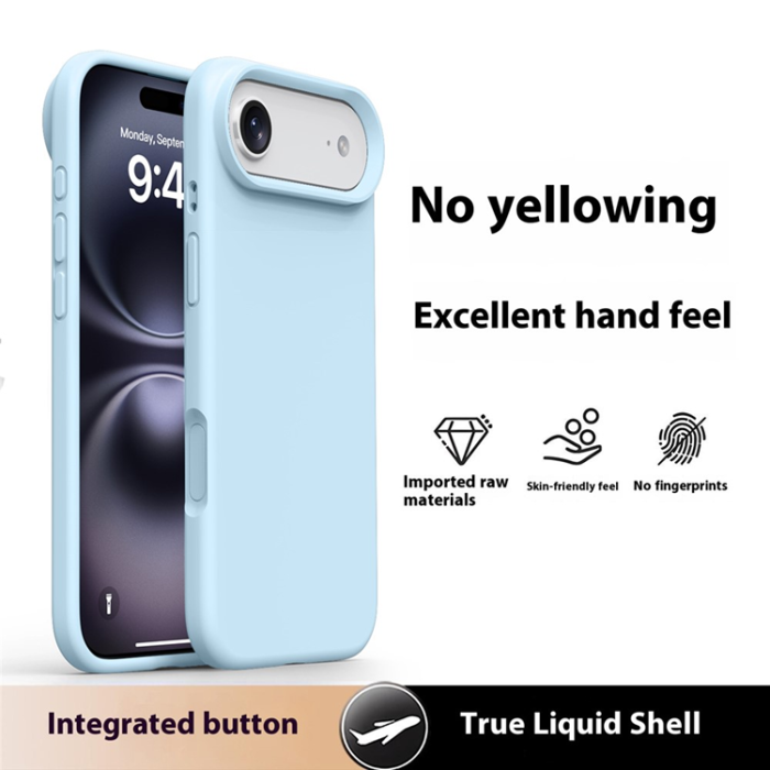 A-One Brand - iPhone Air Mobilskal Soft Microfiber Lining Silikon+PC - Isblå
