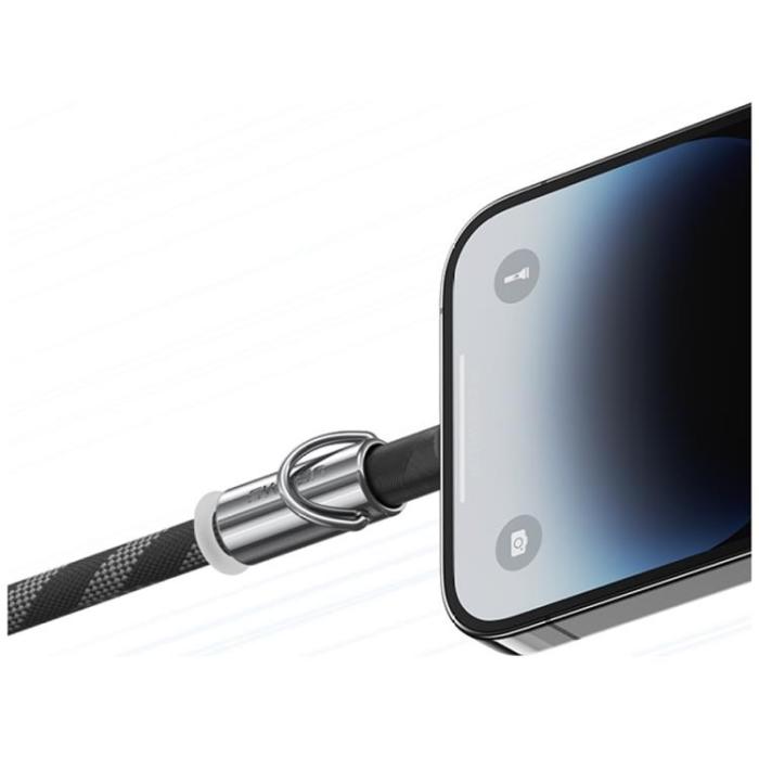 USAMS - USAMS USB-C Till Lightning Kabel 1.2m Lanyard - Grön