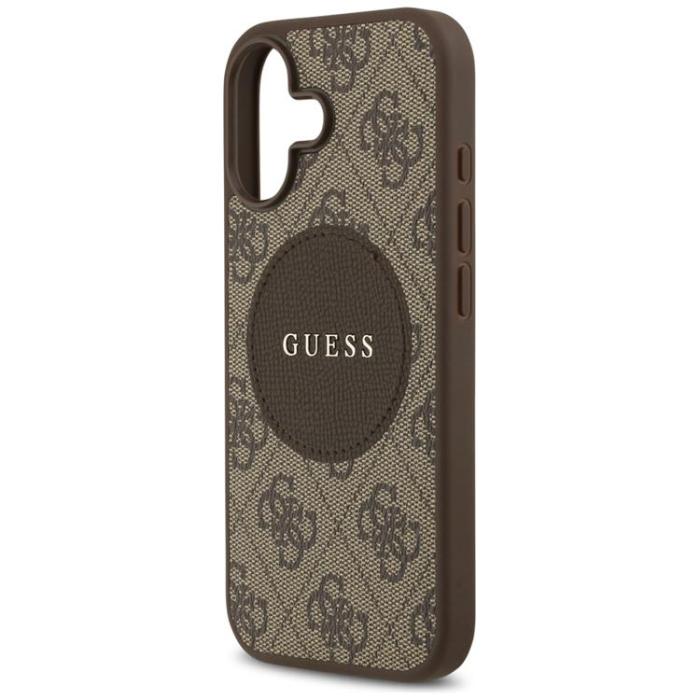 Guess - Guess iPhone 17 Mobilskal MagSafe 4G Circle Classic Logo - Brun