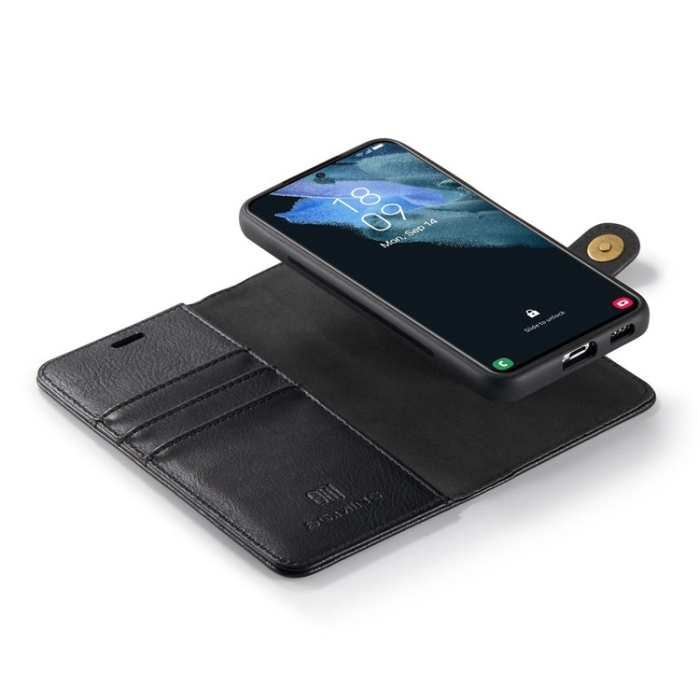 DG.MING - DG.MING Galaxy S23 Plus Plånboksfodral 2in1 Äkta Läder - Svart