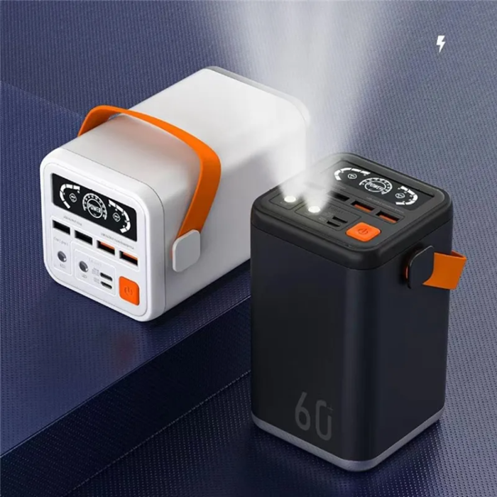 A-One Brand - Outdoor Powerbank 60000mAH 35W med LED Light - Grå