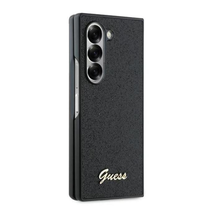 Guess - Guess Galaxy Z Fold 6 Mobilskal 4G Glitter Script - Svart