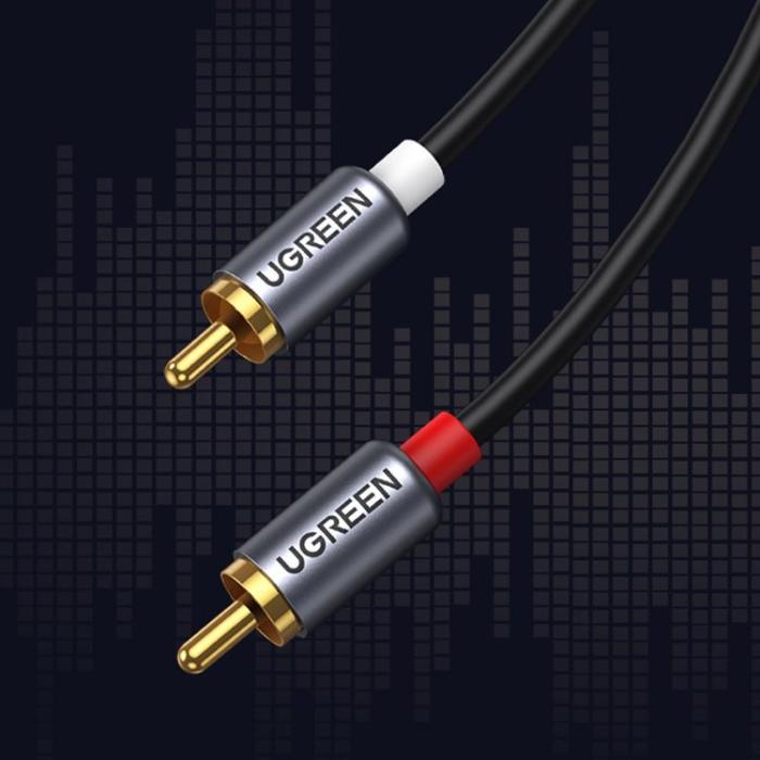 Ugreen - Ugreen Audio Kabel USB-C Hane 2RCA Hane 1.5m - Grå