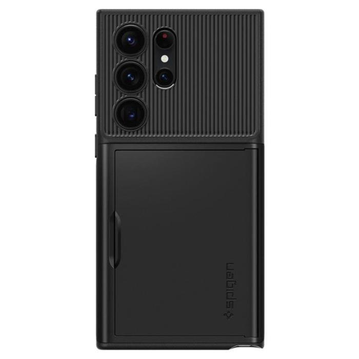 Spigen - Spigen Galaxy S23 Ultra Korthållare Skal Slim Armor CS - Svart