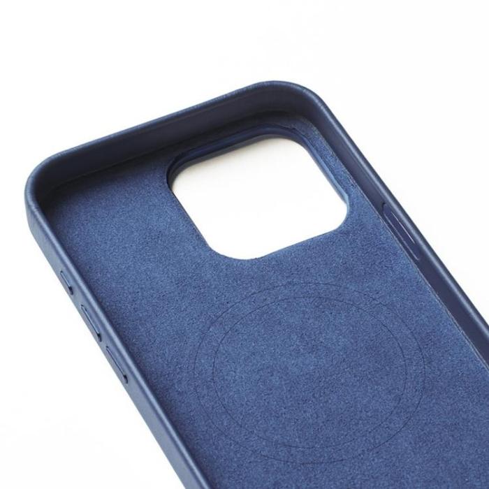 Mujjo - Mujjo iPhone 16 Pro Max Mobilskal MagSafe Korthållare - Blå