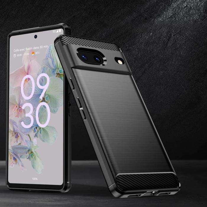 OEM - Carbon Google Pixel 7 Skal Flexible - Svart