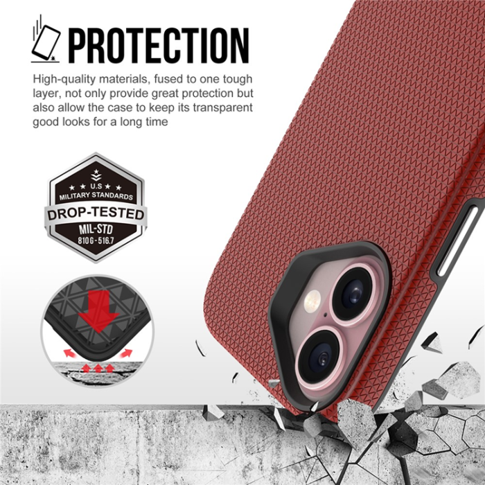 A-One Brand - iPhone 17 Mobilskal MagSafe Protective TPU+PC - Röd