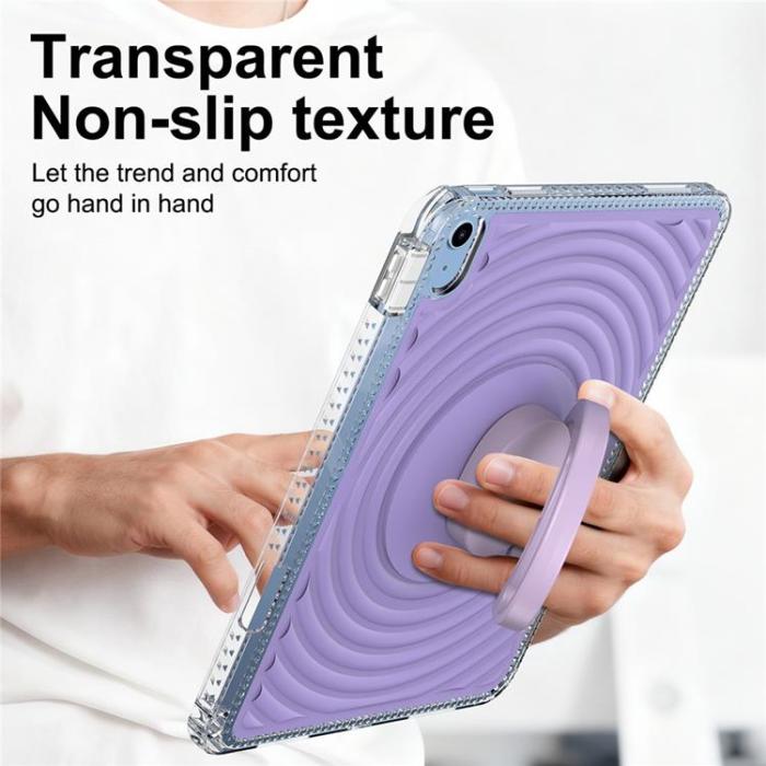 A-One Brand - iPad (2025) / 10.9 (2022) Skal Kickstand Wave Pattern - Lila