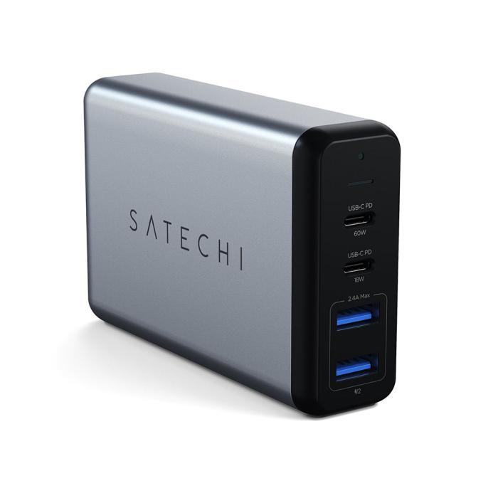 UTGATT1 - Satechi 75W PD reseladdare med dubbla USB-C och USB-A uttag