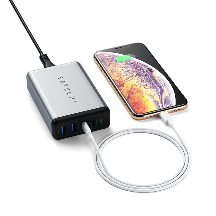 UTGATT1 - Satechi 75W PD reseladdare med dubbla USB-C och USB-A uttag