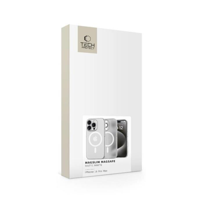 Tech-Protect - Tech-Protect iPhone 16 Pro Max Mobilskal Magsafe Magslim - Matt Vit