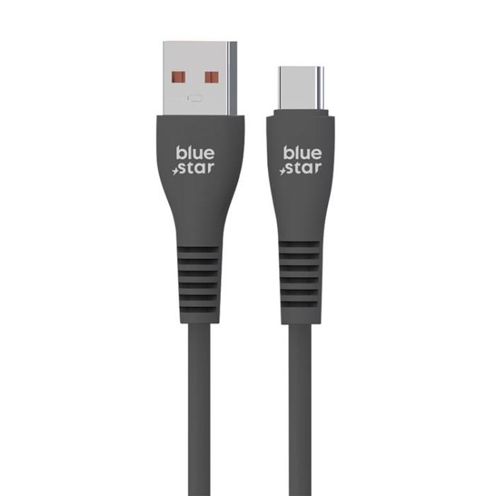Blue Star - Blue Star USB-A - USB-C Kabel 1m 2A 12W DC99C - Svart