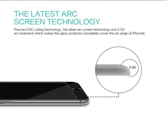 Nillkin - Nillkin Härdat Glas Skärmskydd CP+ till Apple iPhone 6 Plus - Svart