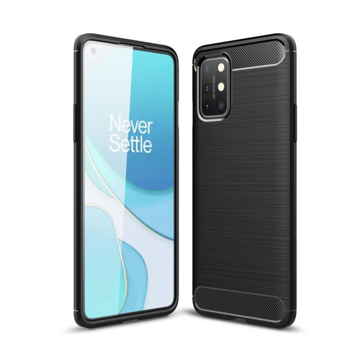 A-One Brand - Carbon Fiber Mobilskal till Oneplus 8T - Svart
