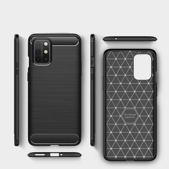 A-One Brand - Carbon Fiber Mobilskal till Oneplus 8T - Svart