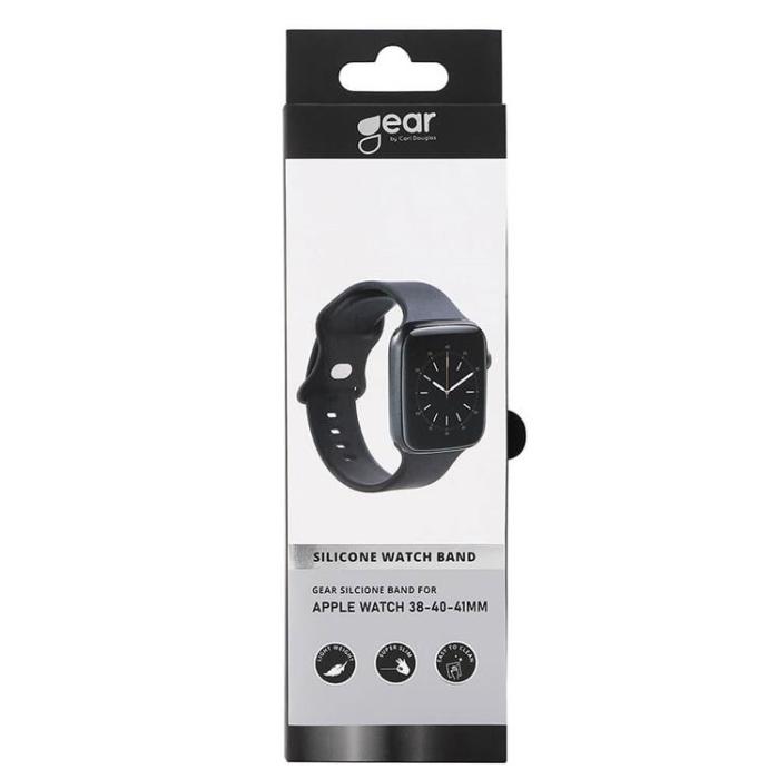 GEAR - GEAR Apple Watch 4/5/6/7/8/SE (42/44/45mm) Silikon Armband - Svart