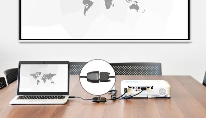 Ugreen - Ugreen HDMI male - VGA female Kabel adapter FHD Svart