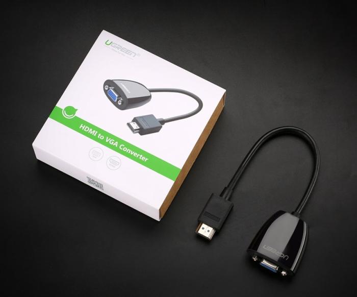 Ugreen - Ugreen HDMI male - VGA female Kabel adapter FHD Svart