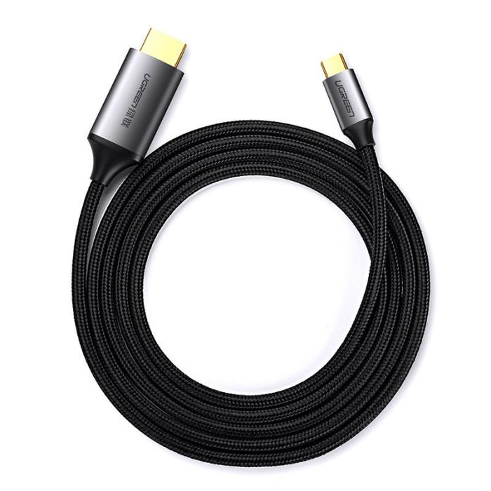 Ugreen - Ugreen HDMI USB Type C Kabel 4K 60 Hz 1,5 m Svart och Grå