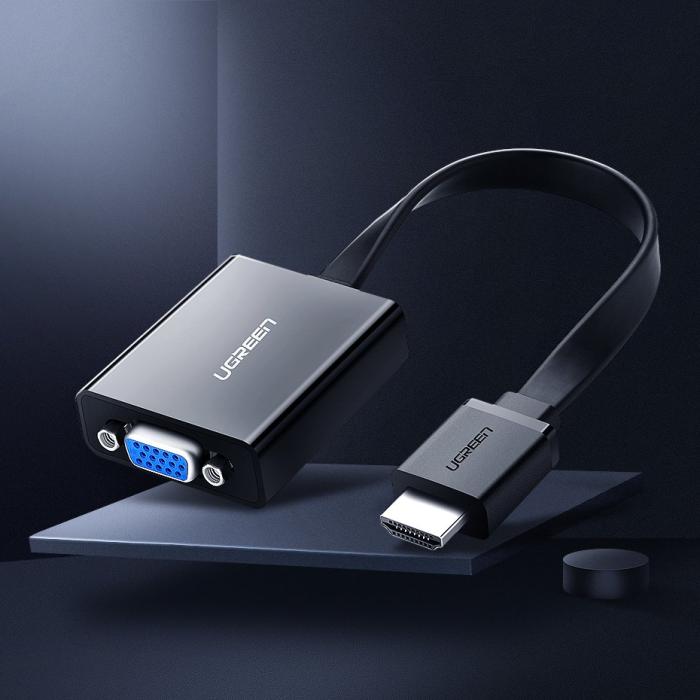 Ugreen - Ugreen HDMI VGA micro USB/audio 3.5mm mini jack adapter Svart