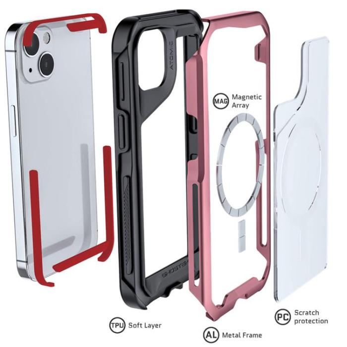 Ghostek - Ghostek MagSafe Atomic Slim Skal iPhone 13 - Rosa
