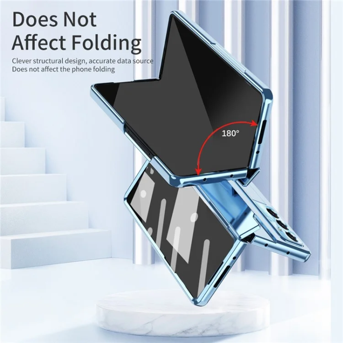 A-One Brand - Galaxy Z Fold 7 5G Mobilskal med Skärmskydd Hinge - Blå