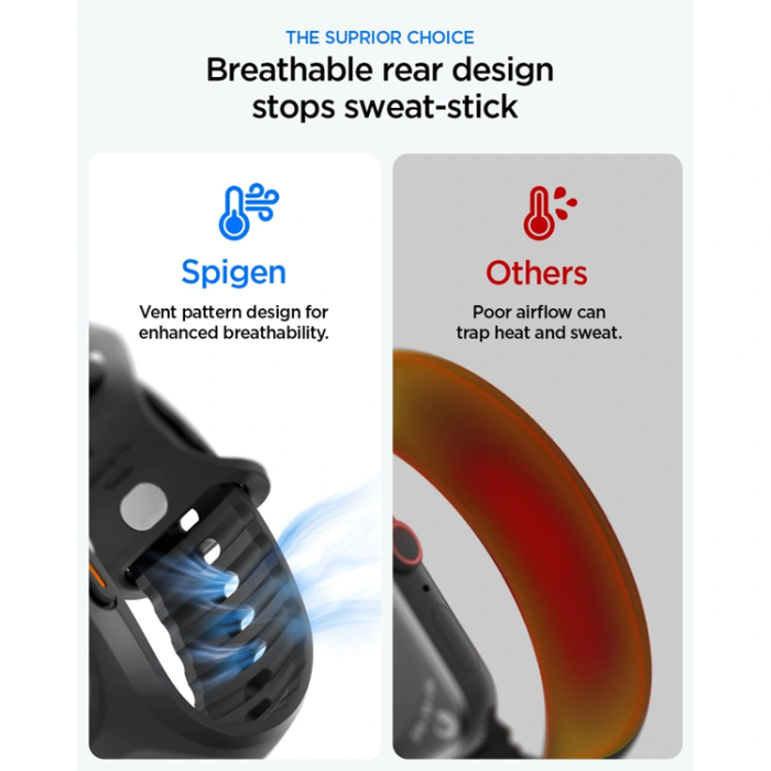 Spigen - Spigen Armband För Apple Watch Ultra (49mm) Liquid Air Pro - Svart