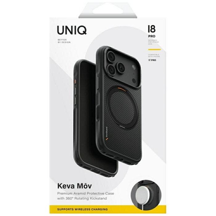 UNIQ - UNIQ Mobilskal För iPhone 18 Pro/17 Pro Magsafe Keva Mov - Svart