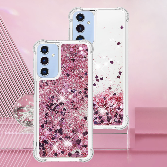A-One Brand - Galaxy A17/A26 Mobilskal Glitter Quicksand TPU - Roséguld